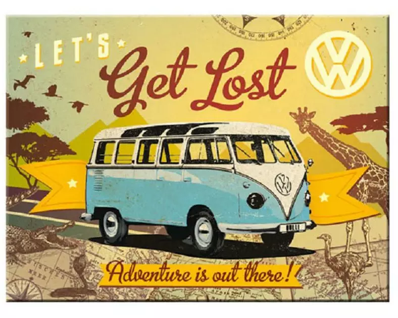 Nostalgic Art Haftmagnet VW Bulli 1 Stück, Mehrfarbig