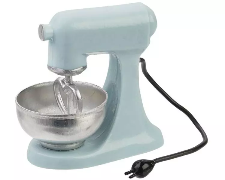 HobbyFun Mini-Utensilien Küchenmaschine 3 x 3 x 2 cm, Hellblau