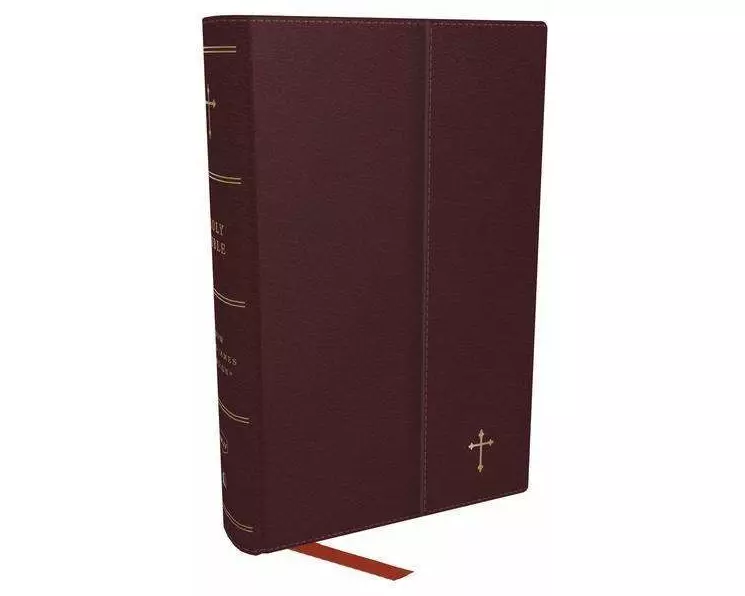 NKJV Compact Paragraph-Style Bible w/ 43,000 Cross References, Burgundy Leatherflex w/ Magnetic Flap, Red Letter, Comfort Print: Holy Bible, New King
