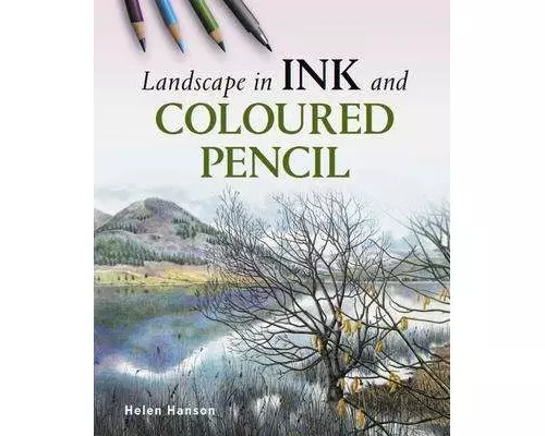 Landscape in Ink and Coloured Pencil