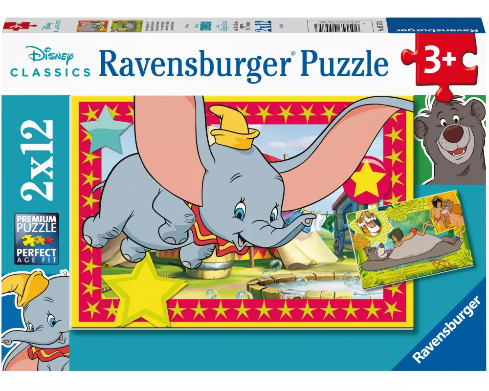 Kinderpuzzle 2x12 Teile - Disney Animal Friends - Das Abenteuer ruft!
