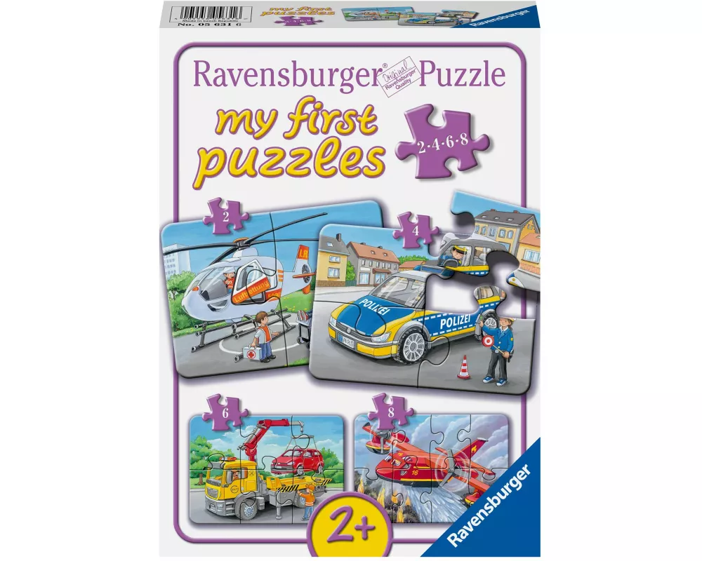 Kinderpuzzle 2, 4, 6, 8 Teile - Meine Einsatzfahrzeuge