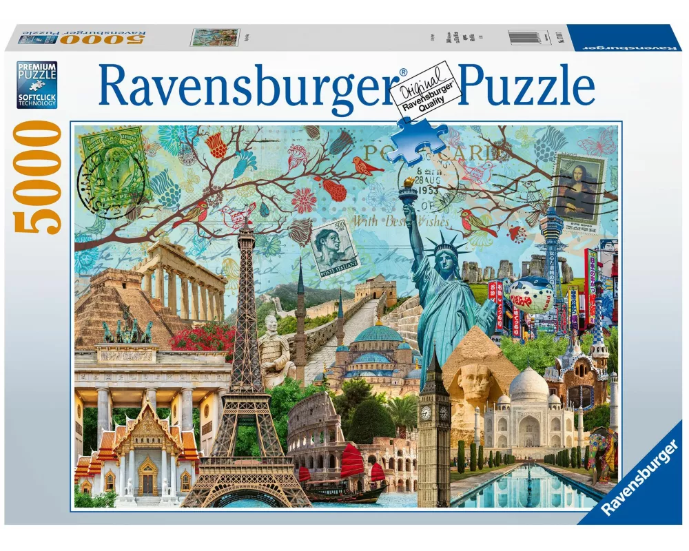 Erwachsenenpuzzle 5000 Teile - Großstadt-Collage