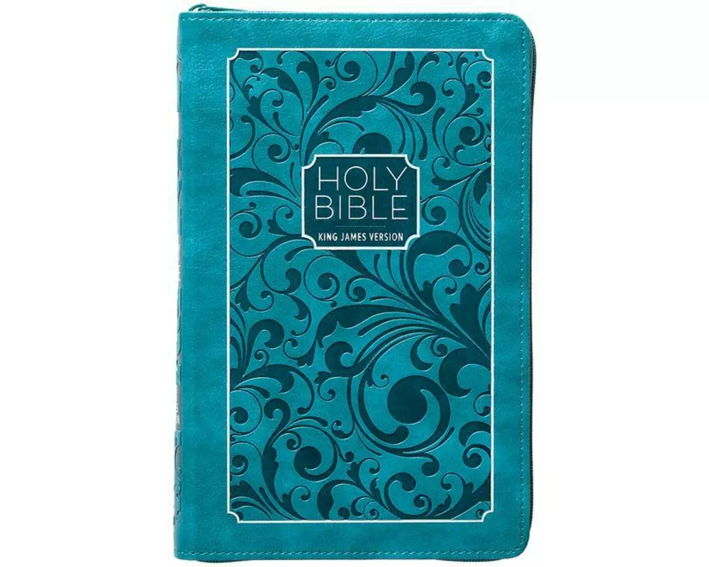KJV Holy Bible Zip Turquoise