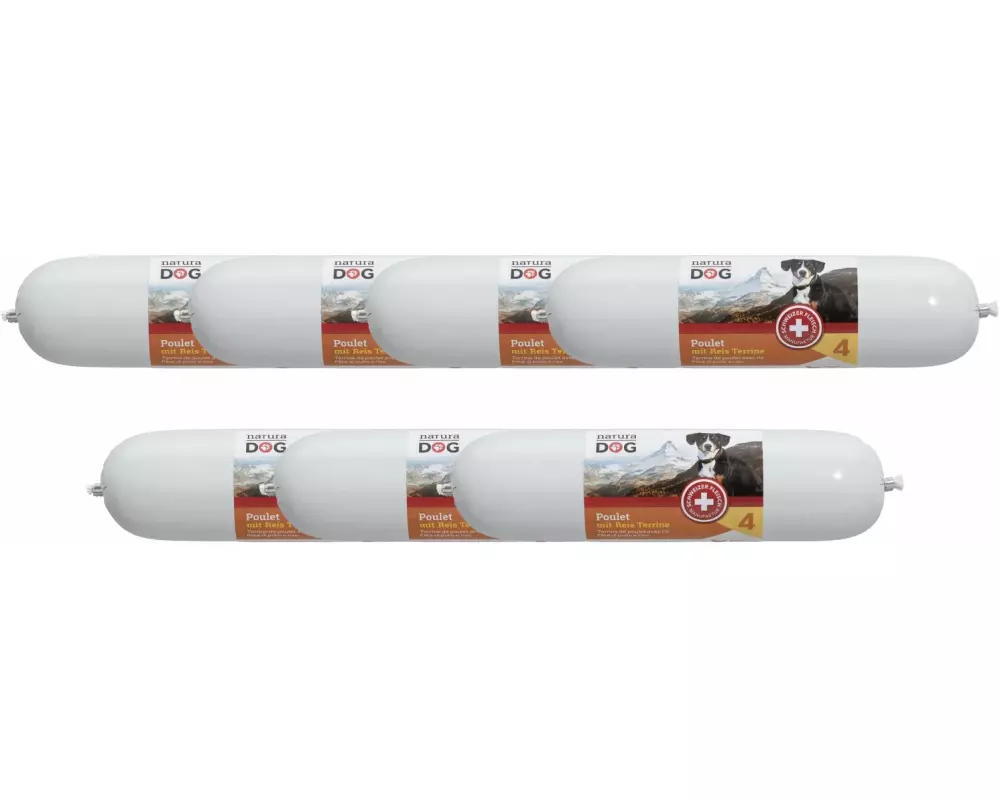 naturaDog Nassfutter Poulet mit Reis Terrine Multipack, 7 x 850 g