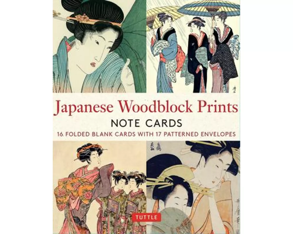 Japanese Woodblock Prints, 16 Note Cards