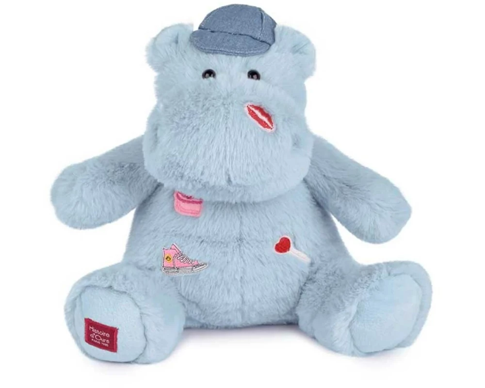 DouDou et compagnie Hippo 20 cm, Hellblau