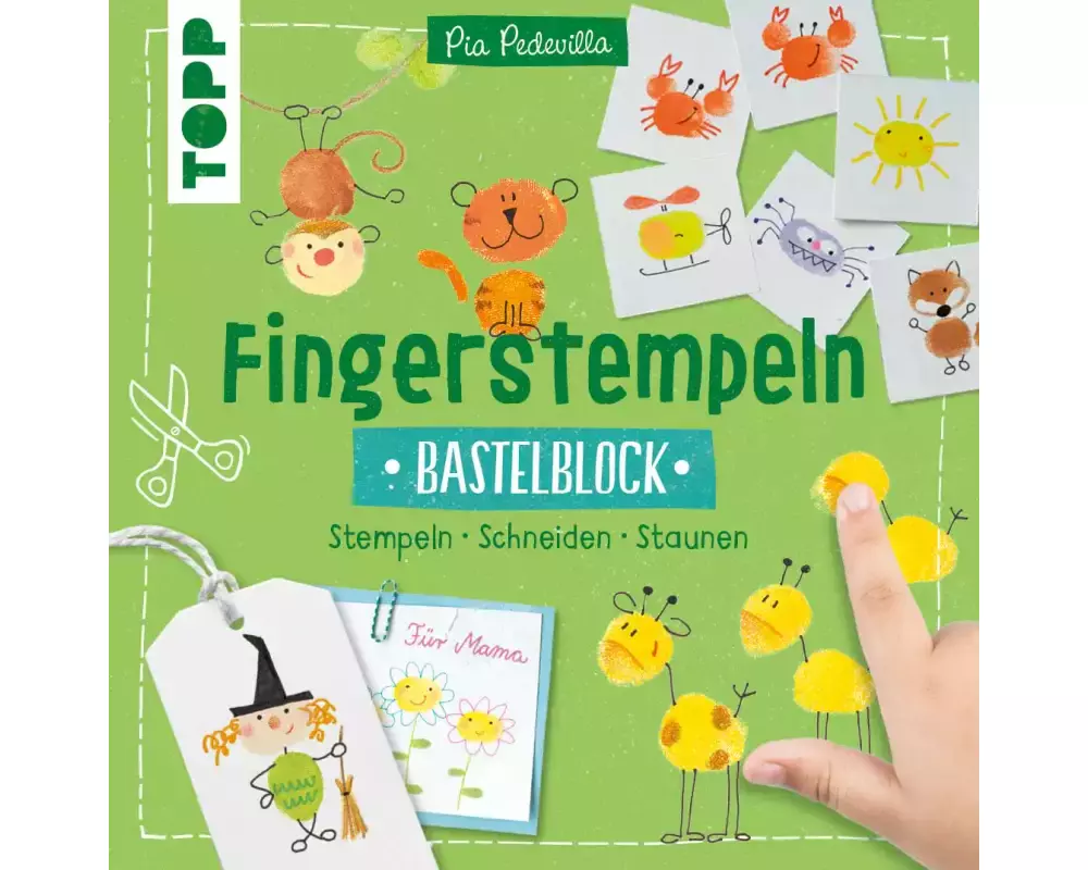 Fingerstempeln. Bastelblock