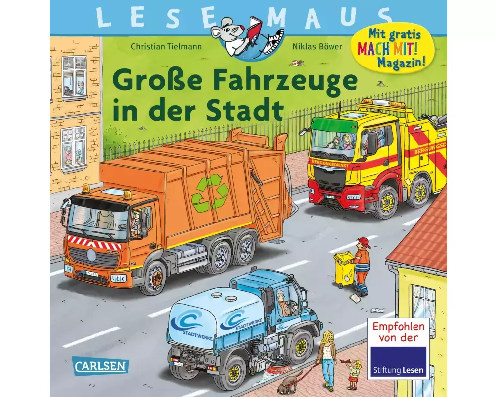 LESEMAUS 188: Große Fahrzeuge in der Stadt