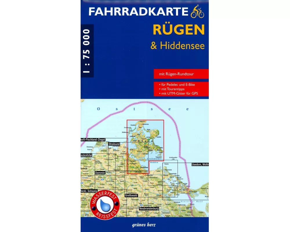 Fahrradkarte Rügen & Hiddensee