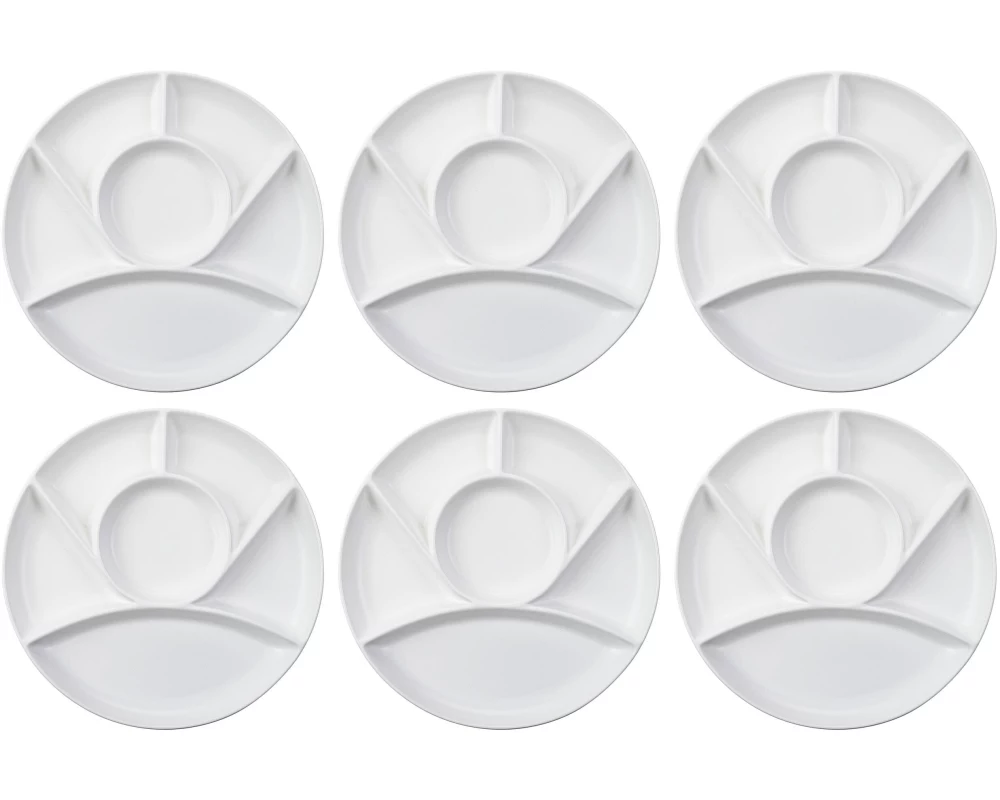 COCON Fondueteller 6 Stück Weiss matt