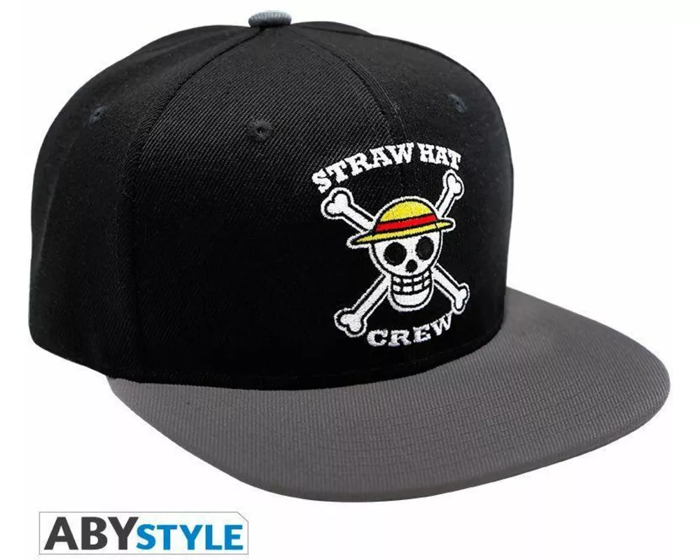 ONE PIECE - Snapback Cap - Black & Grey - Skull