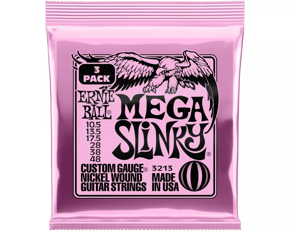 Ernie Ball Gitarrensaiten 3213 Mega Slinky – 48-105, 3er Pack