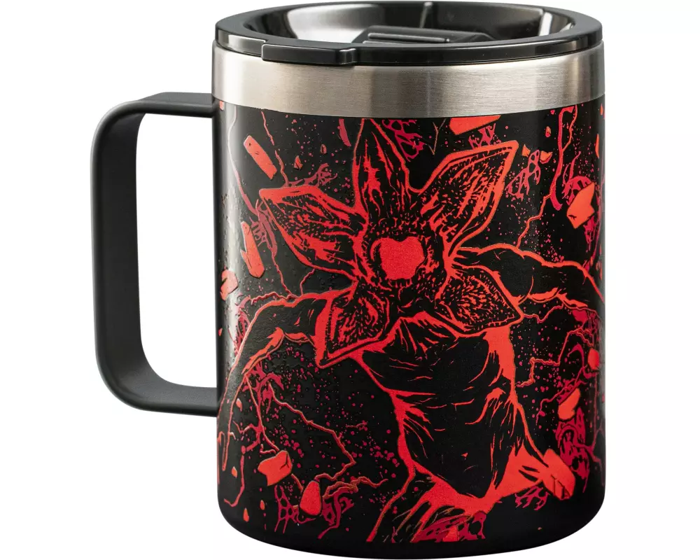 Bialetti Thermobecher Stranger Things, 380 ml, Schwarz / Rot