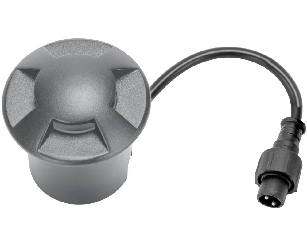 Schönenberger Bodeneinbauspot Gitter 1W, 110 lm, 3000 K, IP67, Anthrazit
