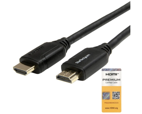 StarTech.com 9.8ft 3m HDMI 2.0 Cable, 4K 60Hz Long Premium Certified High Speed HDMI Cable with Ethernet, Ultra HD HDMI Cable Male to Male