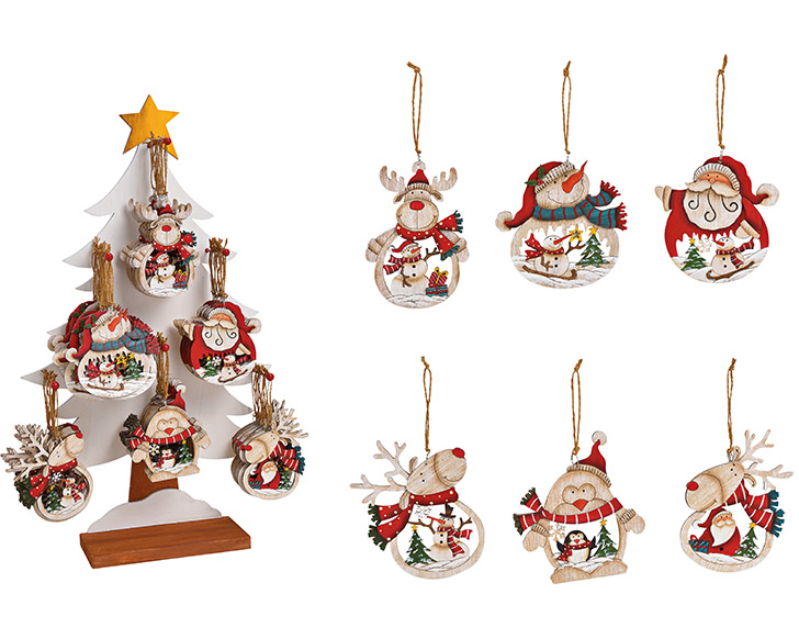 ROOST Weihnachtshänger 10x11cm 10027428 Weihnachtsmotive, assortiert