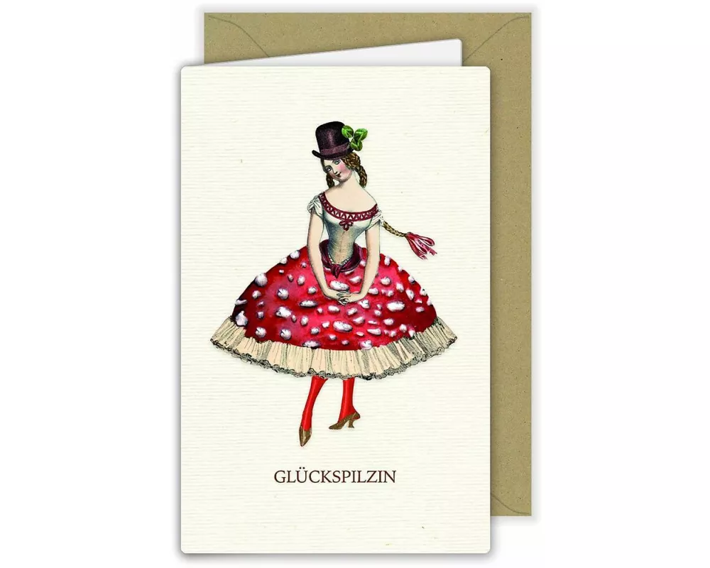 Doppelkarte. Glückspilzin
