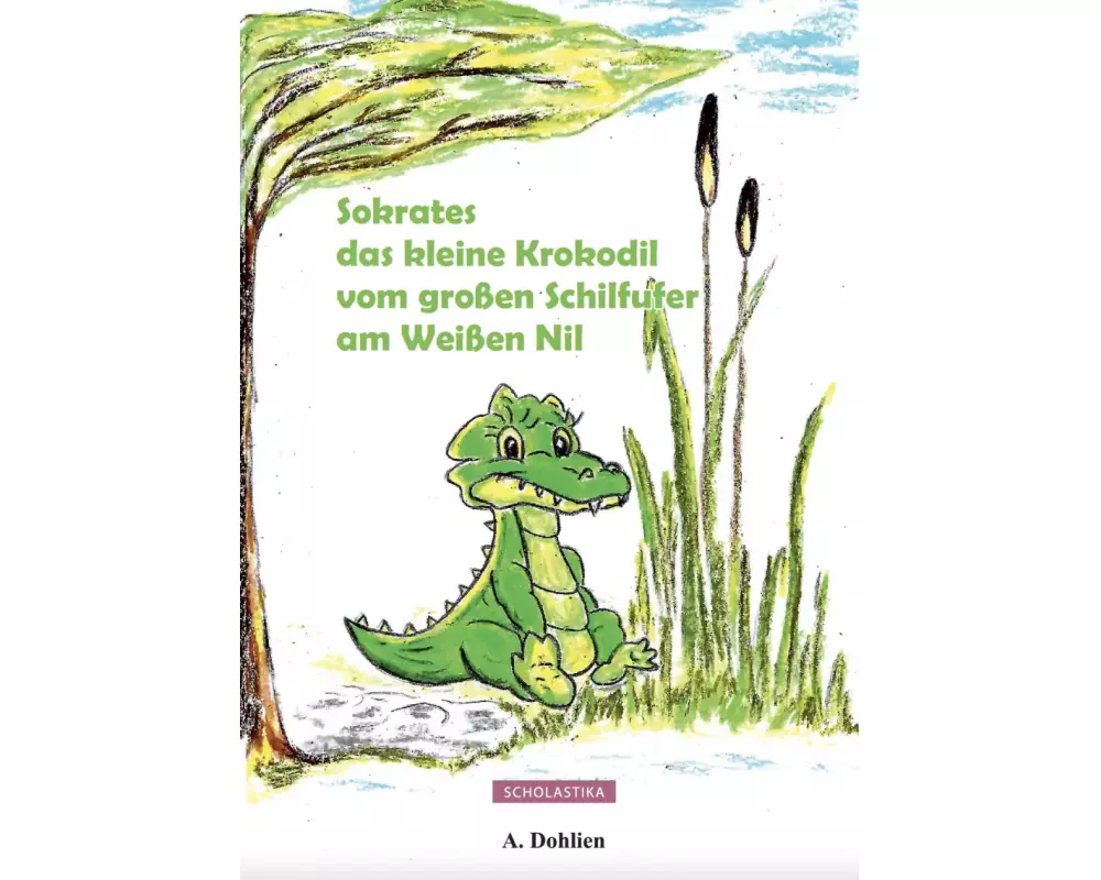 Sokrates das kleine Krokodil vom großen Schilfufer am Weißen Nil