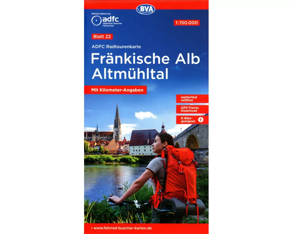 BVA ADFC Radtourenkarte Fränkische Alb Altmühltal 1:150.000
