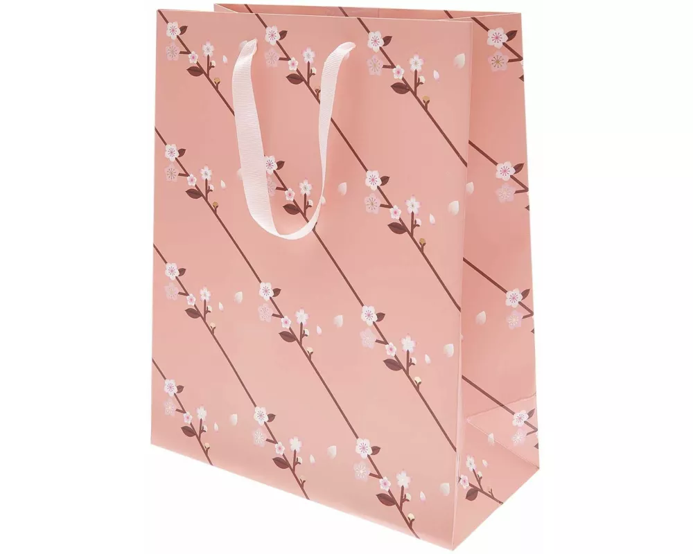 Geschenktüte Sakura Sakura, Kirschblütengirlande, L, FSC MIX