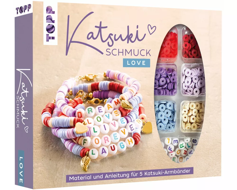 Katsuki Schmuckset mit Buchstabenperlen - LOVE