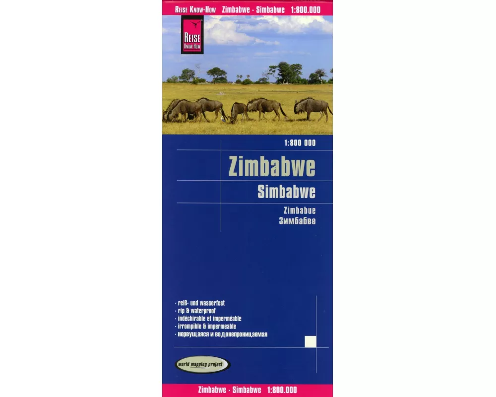 Reise Know-How Landkarte Simbabwe (1:800.000)