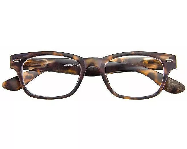 Brille. WOODY G11800 havanna +3.00 dpt. Retro-Kunststoffbrille incl. Etui
