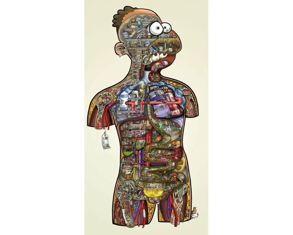 Human Project lebensgroß Cartoonposter