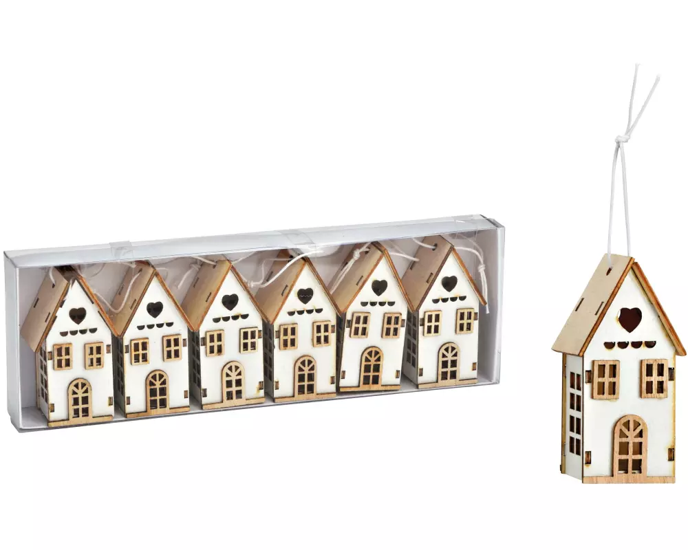 G. Wurm Aufhänger 6 Stück Haus