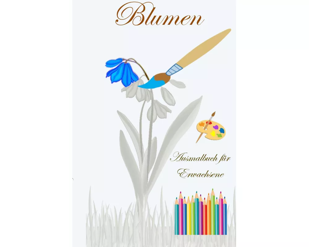 Blumen - Ausmalbuch für Erwachsene