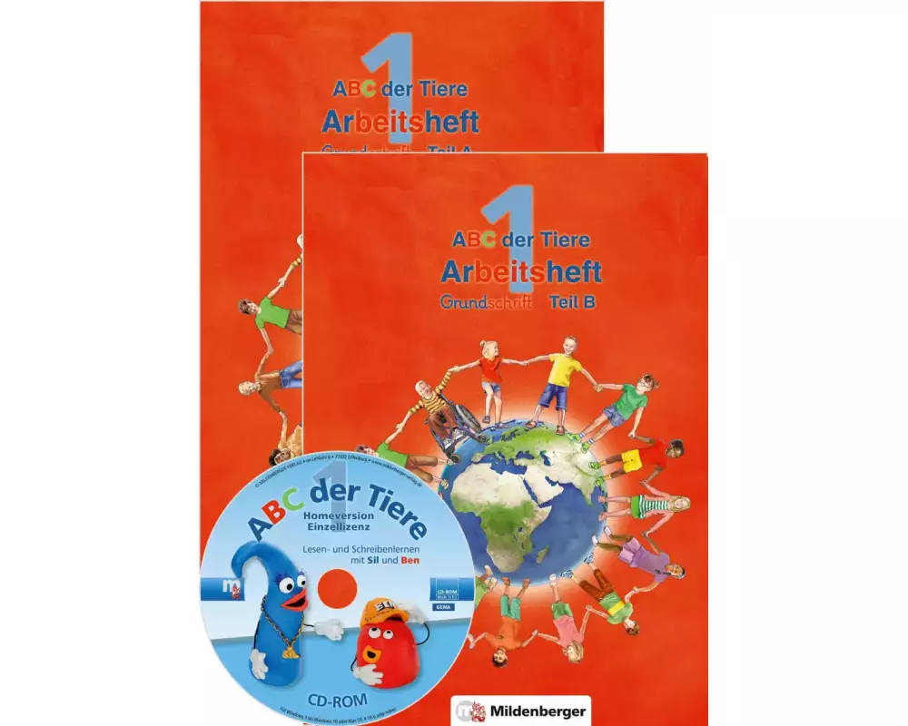 ABC der Tiere 1 - Arbeitsheft Grundschrift, Teil A und B. Neubearbeitung