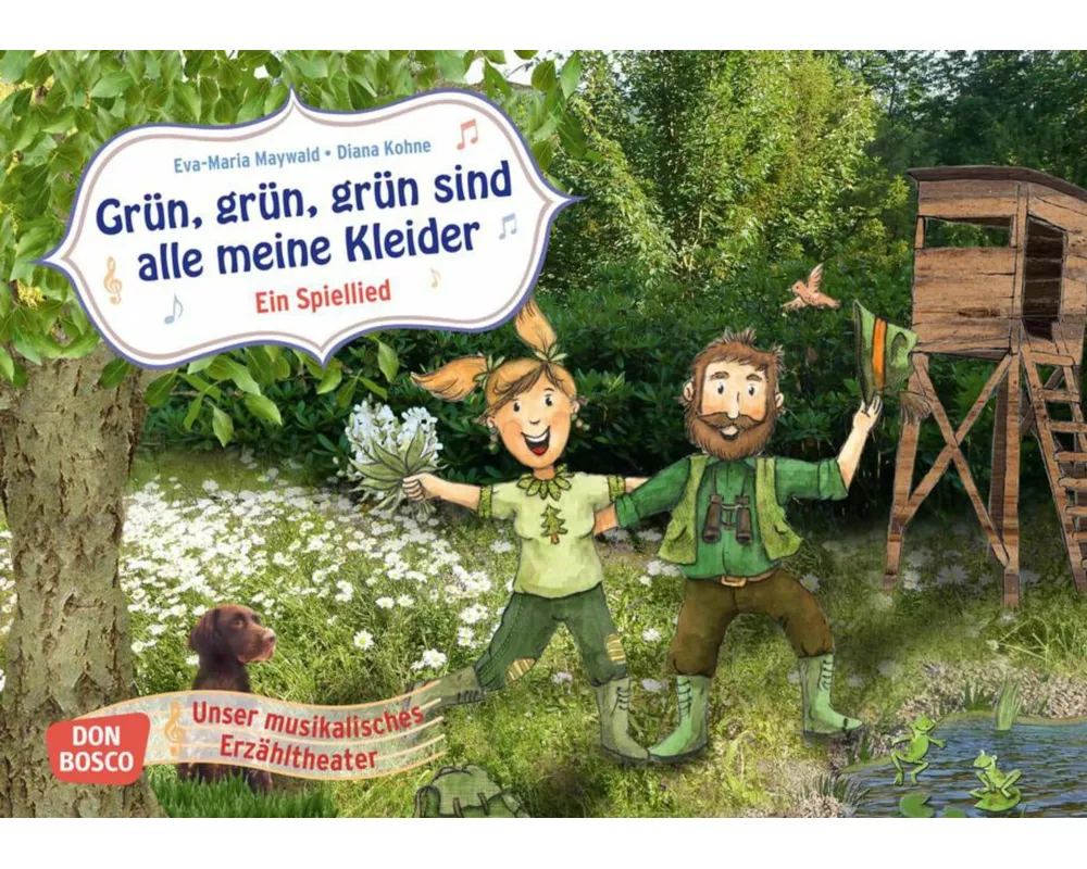 Grün, grün, grün sind alle meine Kleider. Kamishibai Bildkartenset