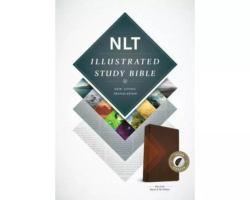 NLT Illustrated Study Bible Tutone Brown/Tan, Indexed
