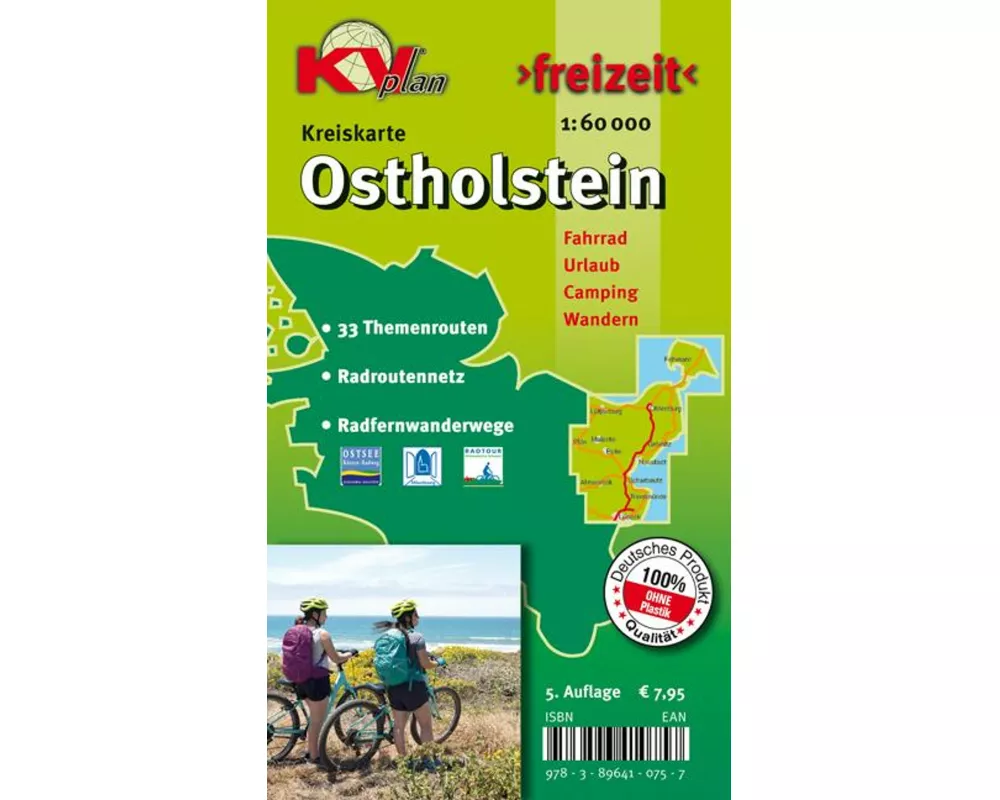 Ostholstein Kreis, KVplan, Radkarte/Freizeitkarte, 1:60.000