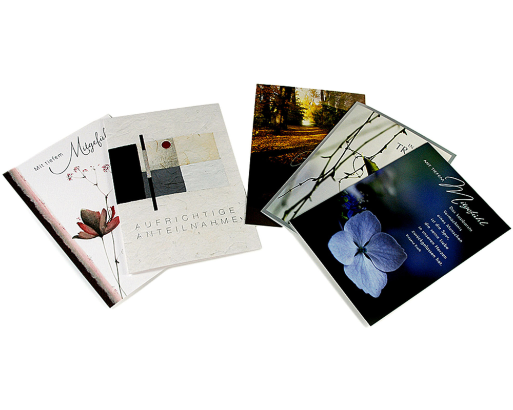 ABC Kartenset Motive Trauer B6 90992 5x2 Stück