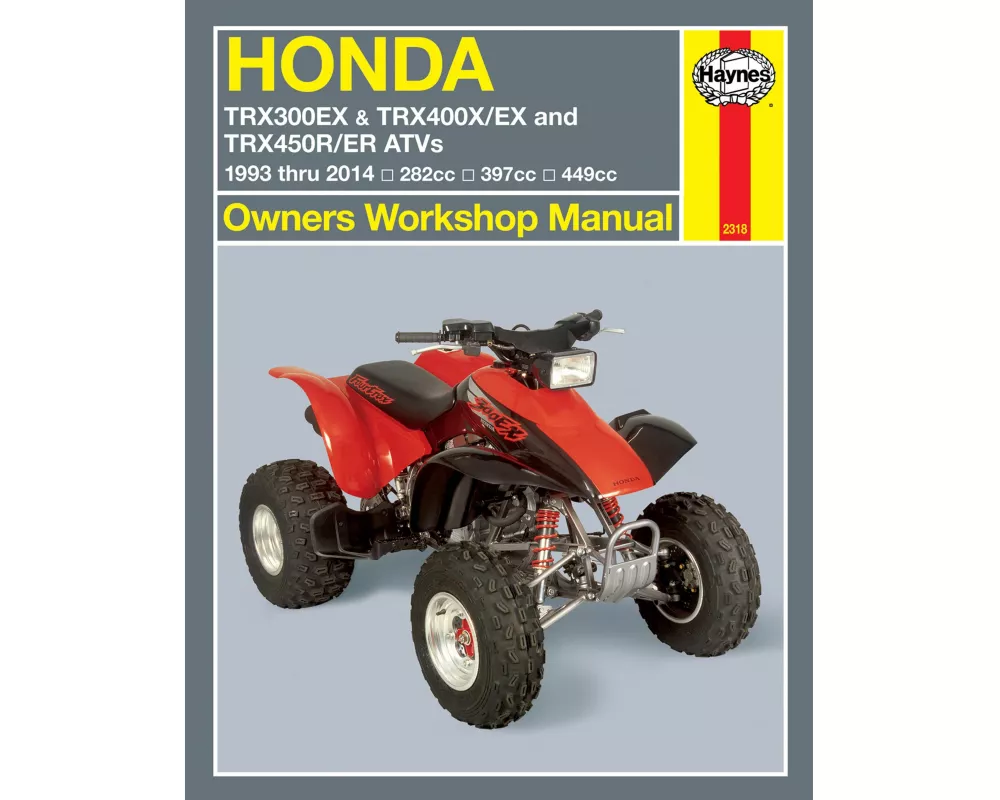 Honda TRX300EX, TRX400EX & TRX450R/ER ATVs (93 - 14) Haynes Repair Manual