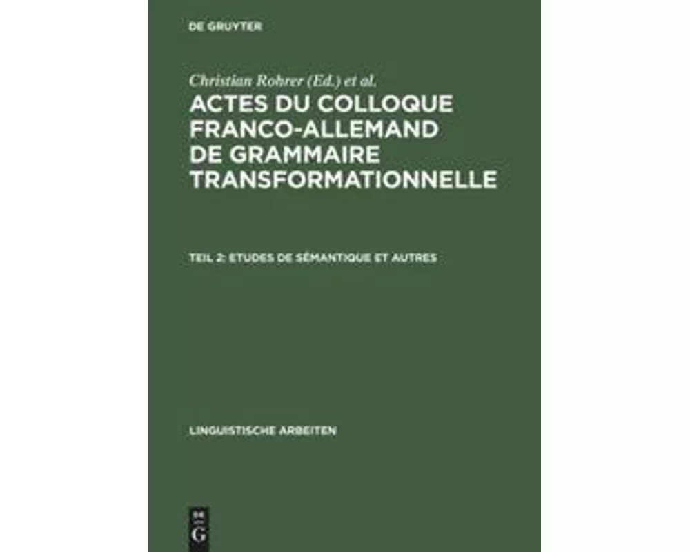 Etudes de sémantique et autres