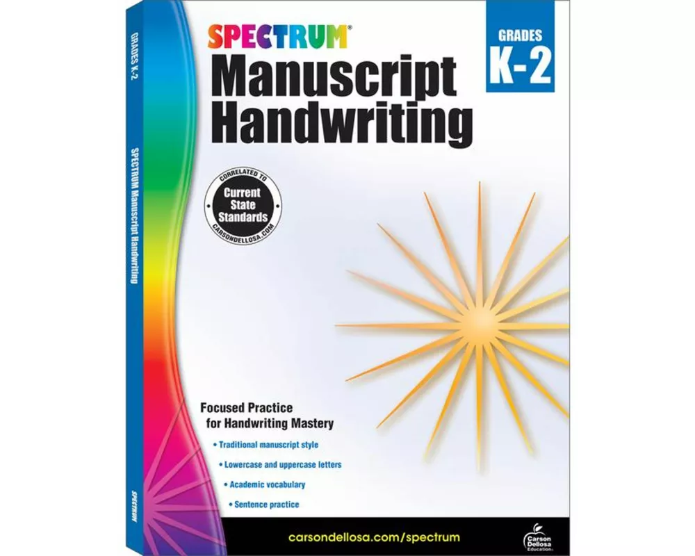 Spectrum Manuscript Handwriting, Grades K - 2