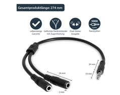 SLIM STEREO SPLITTER CABLE