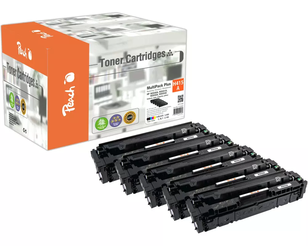 Peach Toner HP Nr. 415A / W2030-3A 2x BK, 1x C, M, Y