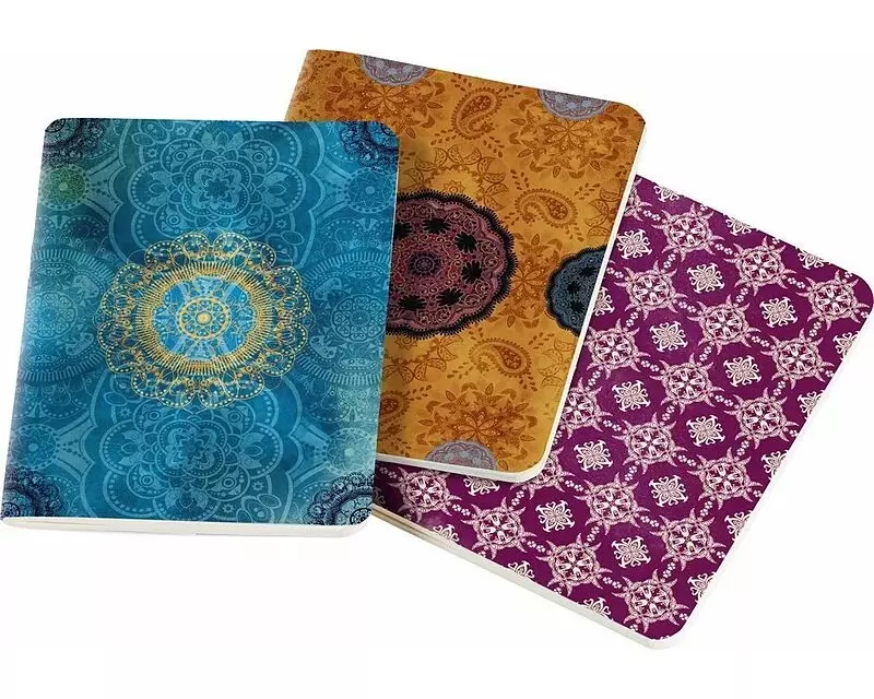 Der Zauber Indiens - Mini-Notizhefte Motiv "Blaues Ornament"