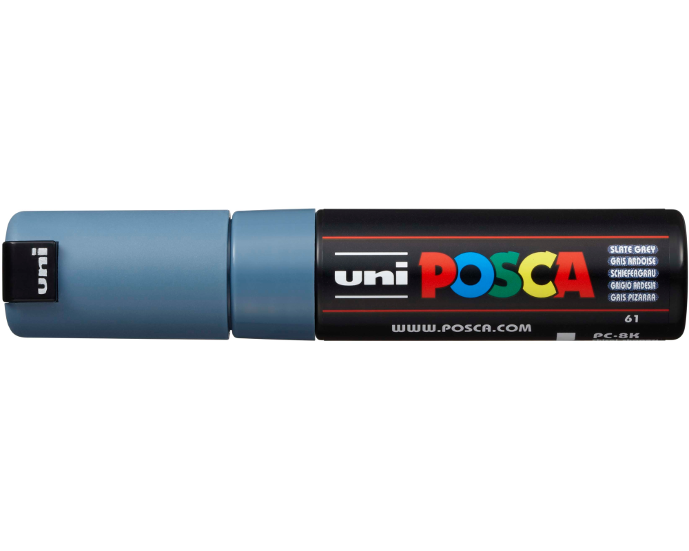 UNI-BALL Posca Marker 8mm PC8KSLATEGRE schiefergrau, Keilspitze