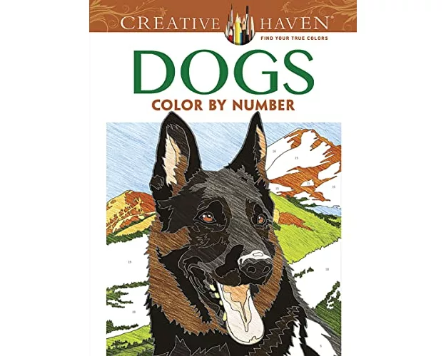 Creative Haven Dogs Color by Number Coloring Book