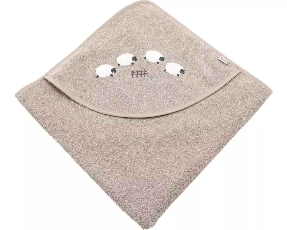 Sterntaler Baby-Kapuzentuch Schaf Flocke 80 x 80 cm
