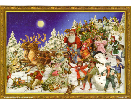 SELLMER Adventskalender RS771 Rentiere 35,5x26,5cm