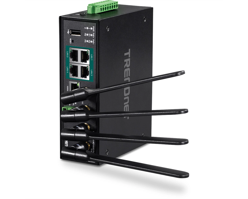 TRENDnet TI-WP100 Industrial PoE+ Router, Wireless AC1200 Gigabit