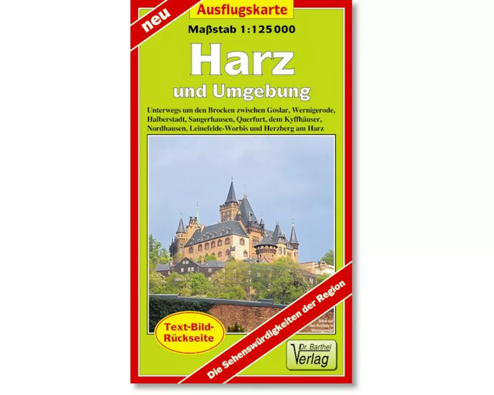 Harz und Umgebung Ausflugskarte 1 : 125000