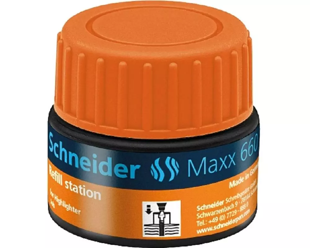 Schneider Tintenglas Nachfülltinte 660 Orange