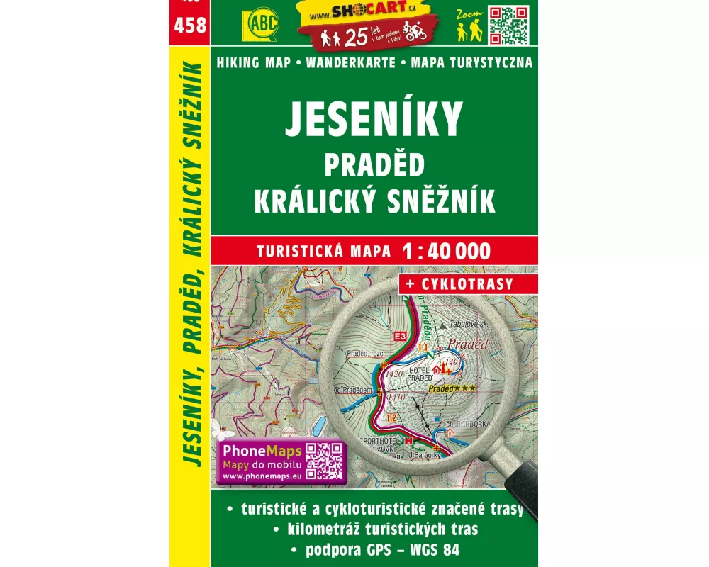 Wanderkarte Tschechien Jeseniky, Praded, Kralicky Sneznik 1 : 40 000